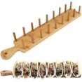 thumbnail image 1 of Taco Holder Stand, Bamboo Taco Holder Stand Tray Rack Holds Up To 8 Tacos Each, For Serving Up Tacos Trays, 1 of 5