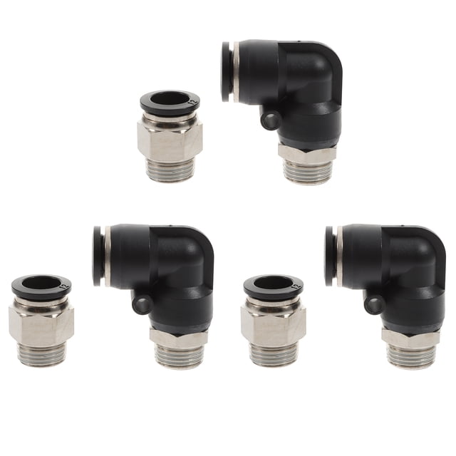 MasteelfCA 6pcs Air Line Fitting Elbow Push Connector Straight Push Connector For Tube