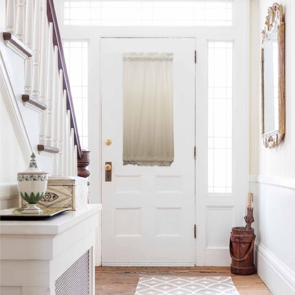 Beige Brown Ombre Door Curtains for Door Window, French Sidelight Front Back Door Curtains With Tieback, Modern Abstract Art Gradient Aesthetics Kitchen Rod Pocket Drapes Panel, 25"x40"