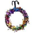 thumbnail image 3 of de mariposa de 18 ", de mimbre colgante de pared de mariposa multicolor, s de primavera de bienvenida para Navidad, jardín, Colco corona de la puerta de entrada, 3 of 8