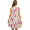 thumbnail image 4 of Ovzne Robes d'Été pour Femmes Robe Décontractée Grande Taille Sans Manches Col Rond Robe Courte Florale Grande Taille Robe Maxi Liquidation, 4 of 5