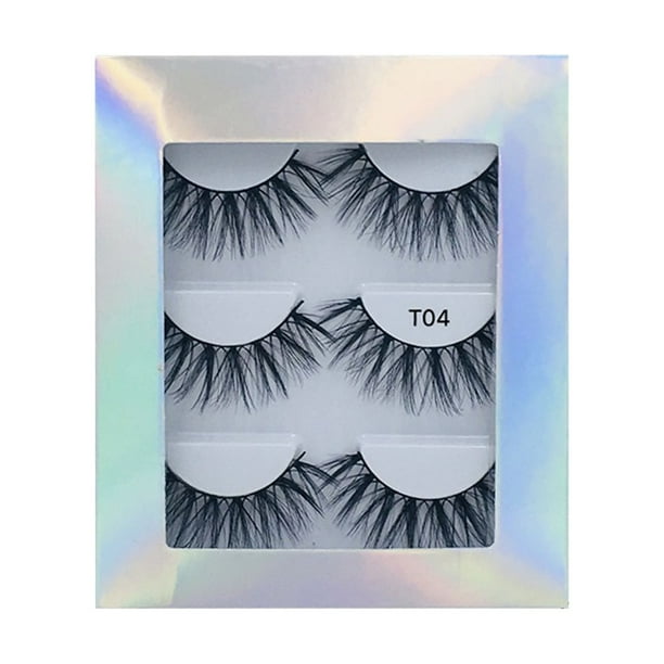 Maojin 20 mm 3 pares de pestañas postizas Mink Lashes pestañas engrosadas multicapa 3D
