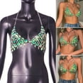 thumbnail image 2 of Aellinatey Women Vibrant Sequins Leaves Bras Backless Metal Chain Camisole for Nightclub, 2 of 15