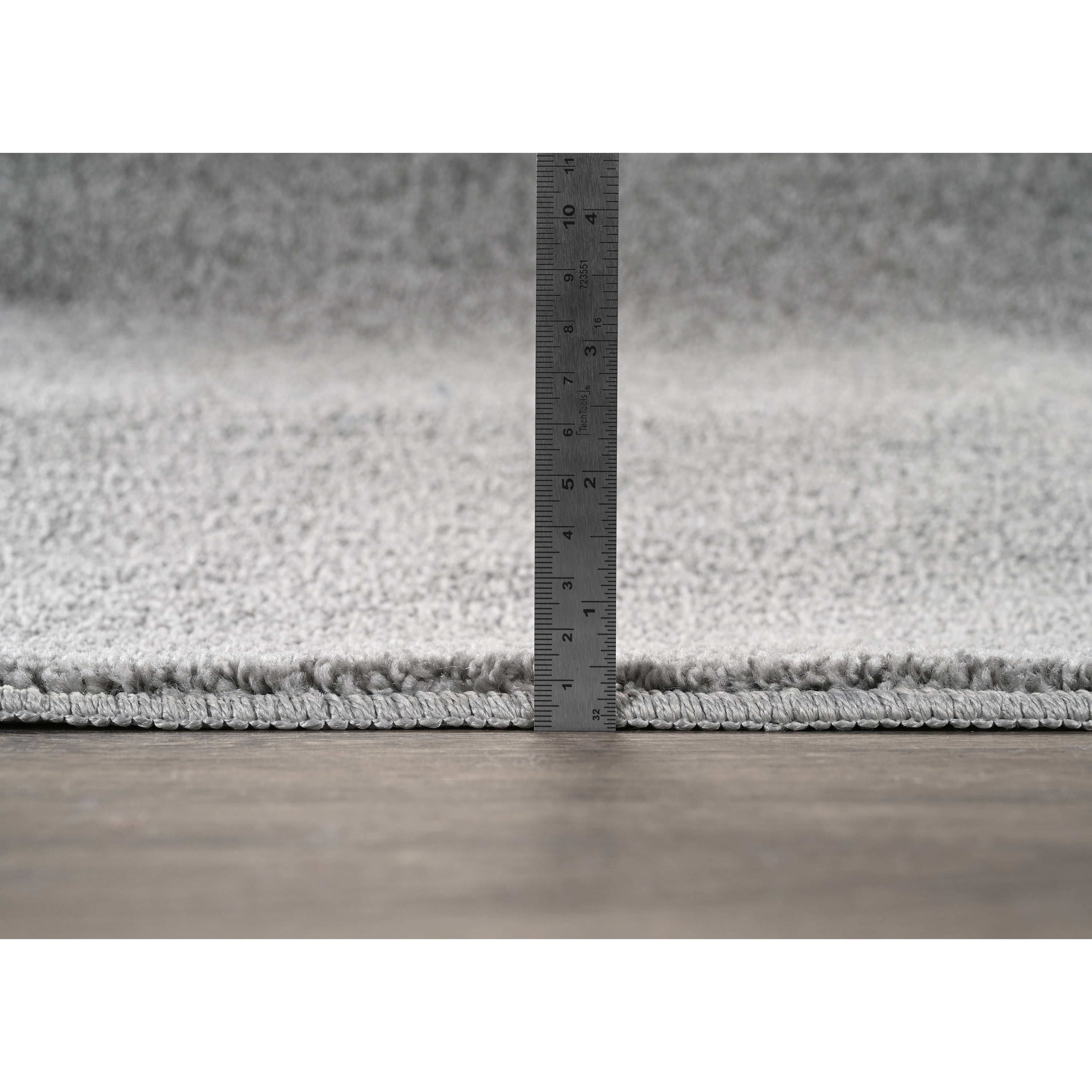 Garland Rug Palmer Plush Washable Silver Indoor Runner Rug, 2' x 6'