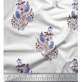 thumbnail image 1 of Soimoi Rayon Fabric Leaves,Floral & Paisley Block Print Fabric by Yard 42 Inch Wide, 1 of 3