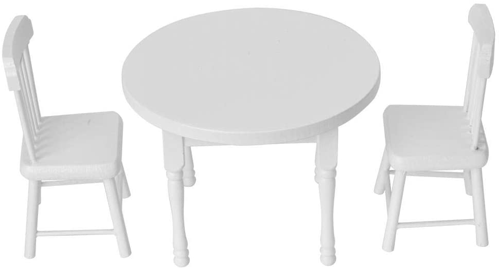 112 doll house mini table and chair accessories, set simulation wooden