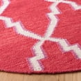 thumbnail image 3 of Safavieh Dhurries Astrid Geometric Area Rug, Red/Ivory, 6' x 6' Round, 3 of 10