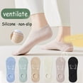 thumbnail image 2 of 5 pairs No Show Socks for Womens Size 6-9, Ultra Low Cut Liner Silk Breathable Socks Ice Feeling socks, Nonslip Liner Invisible Hidden Thin Socks, 2 of 6