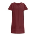 thumbnail image 5 of Bovxnpu Womens Summer Dress, Women's Plus Size Casual T Shirt Dress, Women's Cotton And Linen Dress Long Sleeveless Solid Color Dress With Pocket Skirt XXL, 5 of 6