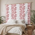 thumbnail image 3 of Red Gray Botanical Small Tapestry for Bedroom Wall Hanging Tapestry,Pastoral Spring Summer Leaf Aesthetics Ceiling Backdrop Tapestries Poster Blanket Wall Decor for Teens Room Living Room 23" x 28", 3 of 8