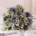 thumbnail image 3 of Sunsanly 1 Bunch Artificial Flowers, Fake Peony Silk Hydrangea Bouquet Decor Plastic Carnations Realistic Flower Arrangements Wedding Decoration Table Centerpieces, 3 of 8