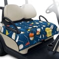 thumbnail image 2 of COEQINE Golf Cart Seat Covers/Seat Towel Fit for EZGO Yamaha Club Car, Lightweight Seat Cushions Accessories Compact Bag-Style Folding, 51.2x30.3 Inch, Golf Ball Flag Dark Blue, 2 of 8