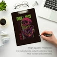 thumbnail image 5 of FMSHPON Cool Skull Clipboard Hardboard Wood Nursing Clip Board and Pull for Standard A4 Letter 13x9 inches, 5 of 6