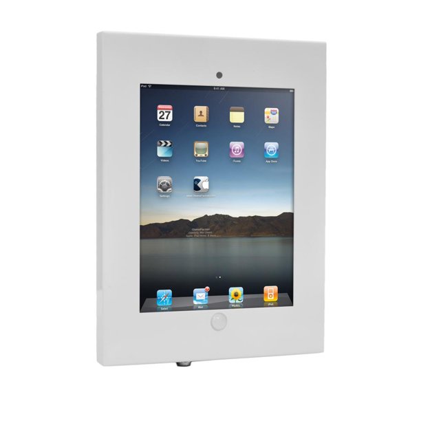 PYLE PSPADLKW08W Security AntiTheft iPad Wall Mount, Lock & Key Public Display Safe Lock