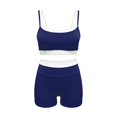 thumbnail image 2 of Workout Outfits for Women 2 Piece Sets High Waisted Shorts Set Seamless Crop Top and Booty Shorts Casual Athletic Yoga Set for Gym Running and Daily Wear, 2 of 6