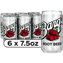 Barq's Root Beer Mini Soda Pop Soft Drink , 7.5 fl oz, 6 Pack Cans