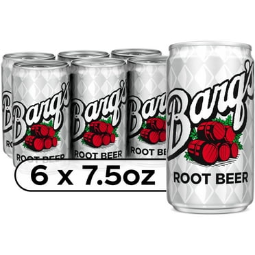 Barq's Root Beer Mini Soda Pop Soft Drink , 7.5 fl oz, 6 Pack Cans