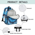 thumbnail image 4 of Blue Tie Dye Spiral Pattern Backpack for School,Cute School Bag,Schoolbag with Adjustable Shoulder Straps & Padded Back,15.25"x11.5"x5.25", 4 of 5