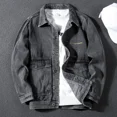 thumbnail image 2 of Chaqueta vaquera para hombre, color gris cargo, abrigos vaqueros para hombre, otoño, original, de alta calidad, ropa de abrigo de invierno, moda, precio barato, estilo coreano G, 2 of 4