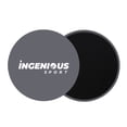 thumbnail image 1 of Ingenious Sport Core Sliders for Working Out - Pack of 2 Compact, Dual Sided Gliding Discs for Full Body Workout on Carpet or Hardwood Floor - Fitness & Home Exercise Equipment, Grey, 1 of 8