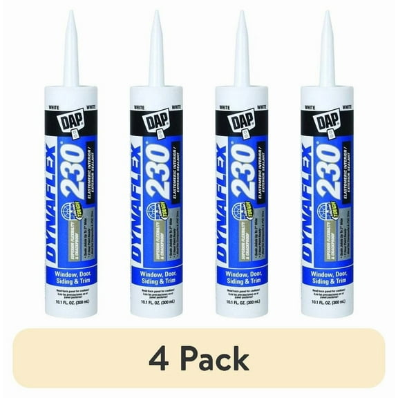 (4 pack) DAP Dynaflex 230 10.1 oz White Premium Latex Sealant Door and Trim