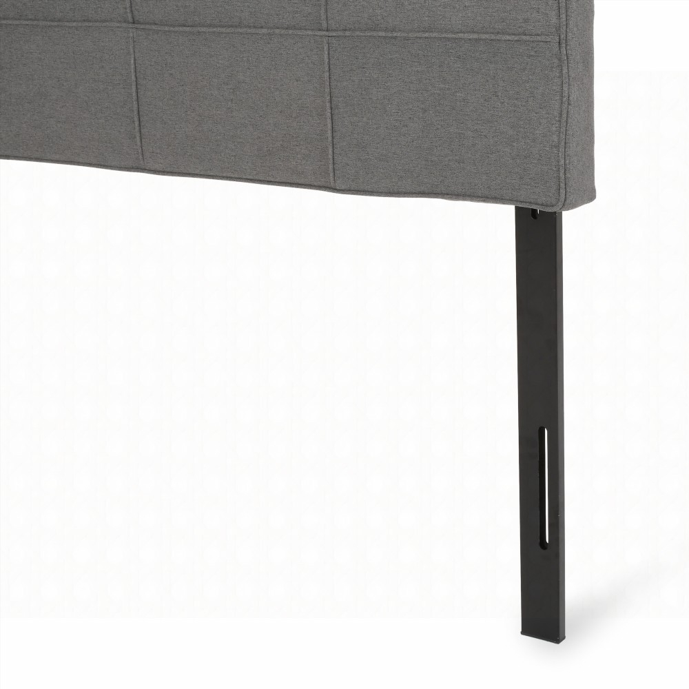 King Size metal upholstered bed frame with adjustable height for bedroom