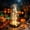 B, variant on Halloween Eolstice Ghost Glass Cloche Night Light, 3 Mini Figurine Light Up Dome Lamp, Cute Spooky Tabletop Centerpiece for Home Room Festival Party Fireplace Indoor Desktop Decoration, 2PC