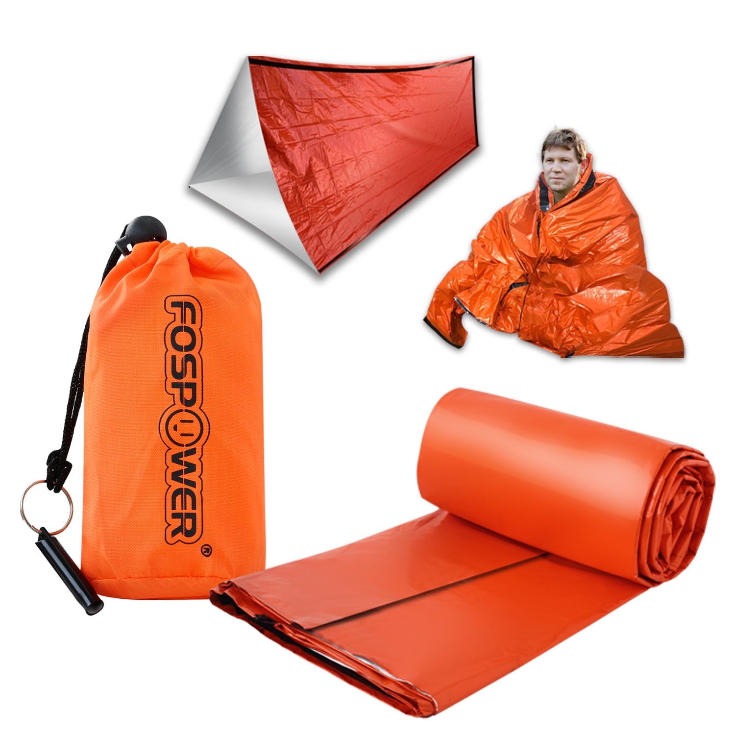 High Visibility Reusable for Outdoor Camping Hiking Tear-Resistant 2 PCS Emergency Sleeping Bag Weatherproof Emergency Foil Blanket,Thermal Insulation Thick Type Emergency Bivvy Bag Survival Bag High Visibility Reusable for Outdoor Camping Hiking Tear-Resistant 2 PCS Emergency Sleeping Bag Weatherproof Emergency Foil Blanket,Thermal Insulation Thick Type Emergency Bivvy Bag Survival Bag