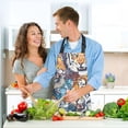 thumbnail image 6 of Ferocious Tiger Face 5 Pcs Kitchen Set Heat Resistant Oven Mitts and Non-Slip Pot Holders with Adjustable Cooking Apron, 6 of 6