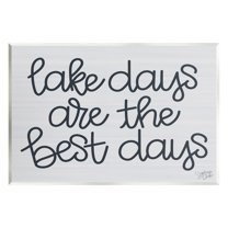 Stupell Lake Days Are Best Nautical Phrase Landscape Painting Wall Plaque Unframed Art Print Wall Art