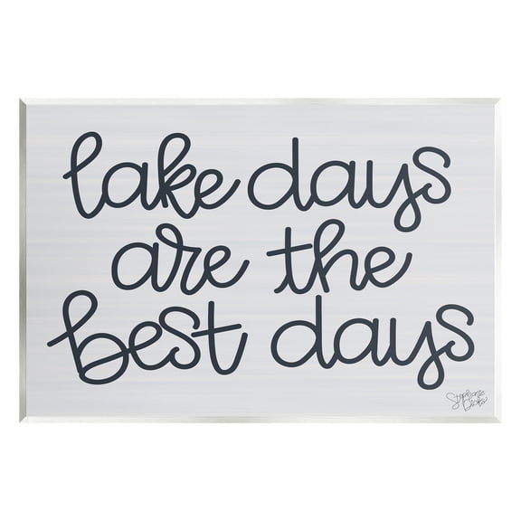 Stupell Lake Days Are Best Nautical Phrase Landscape Painting Wall Plaque Unframed Art Print Wall Art