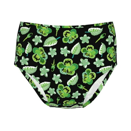 Girls Underwear  Green Leaves Flowers Soft Breathable Cotton Girls Panties  Kids Cute Stretch Underwear Brief for Teen and Toddlers Girls