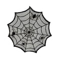 thumbnail image 2 of Halloween Placemats Spider Web Design Set, 11.8 Inch Hollow Out Non Table Placemats for Dining Table and Home Party, Gothic Halloween Table Decor for Indoor Use, Seasonal Decor, 2 of 6