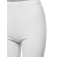 thumbnail image 4 of A2Y Women's Basic Solid Premium Cotton Mid Thigh High Rise Biker Bermuda Shorts White XL, 4 of 5