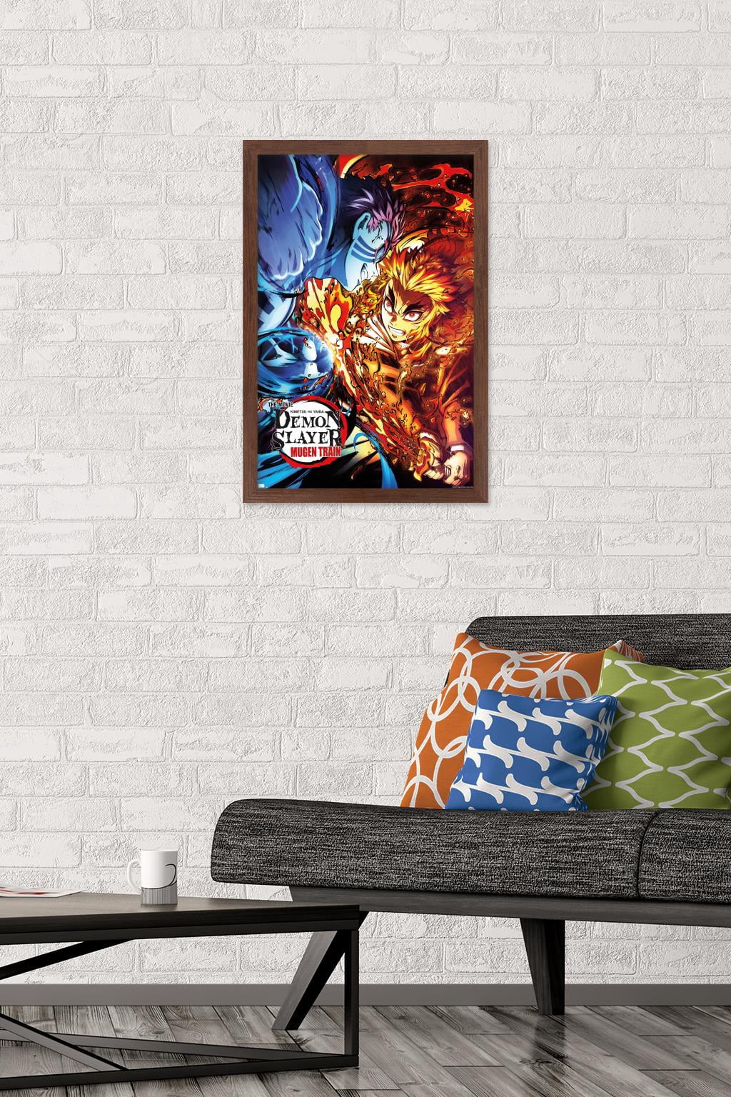 Demon Slayer: Mugen Train - Versus One Sheet Wall Poster, 14.725" x 22.375" Framed