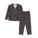thumbnail image 1 of Balery Musical Notes Conjunto de Pijama con Estampado para Mujer, Conjunto de Dos Piezas con Manga Larga, Ropa de Dormir Suave con Bolsillos, Pijamas Cómodos-XX-Large, 1 of 7
