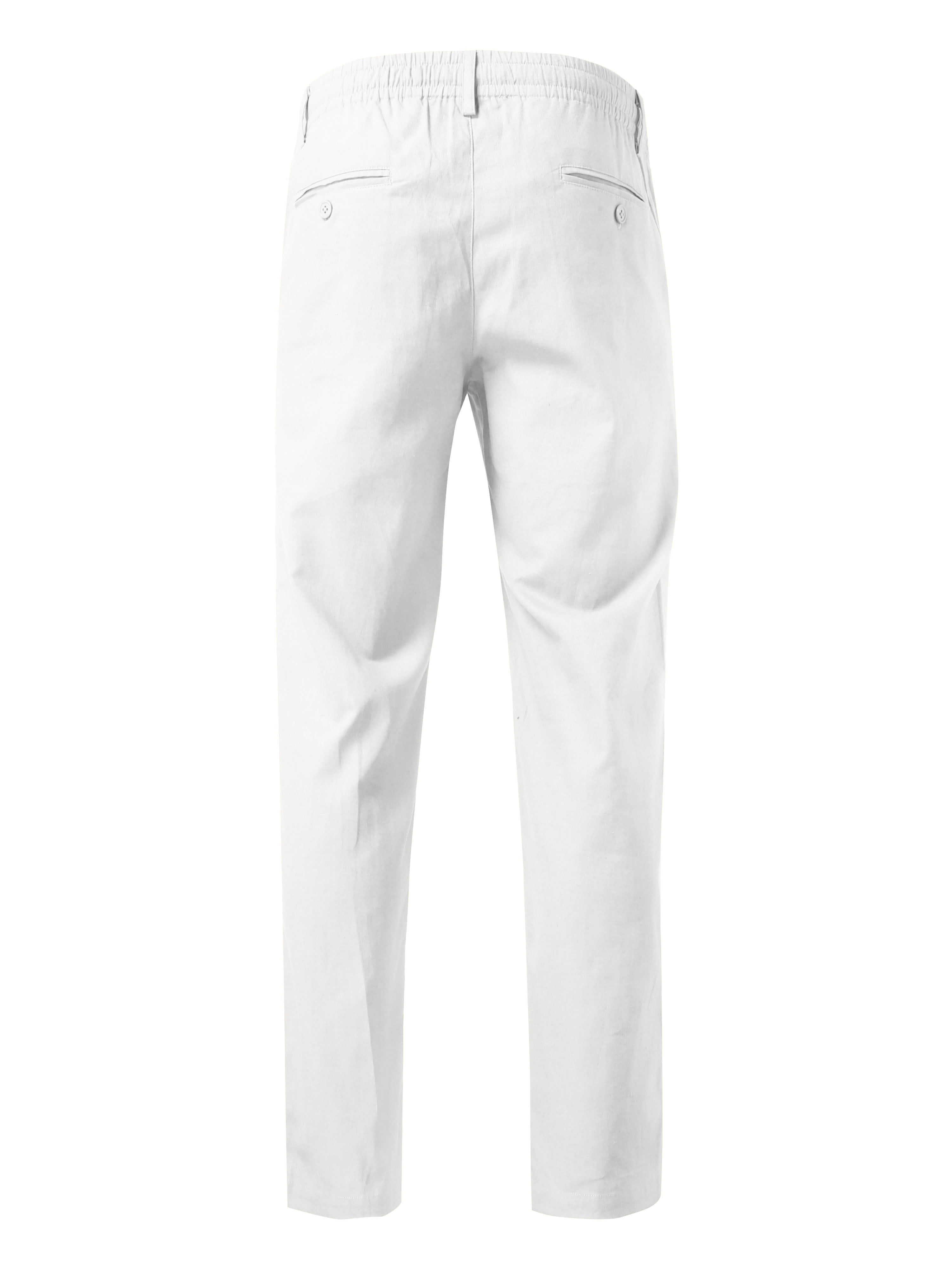 Ma Croix Mens Flex ClassicFit Beach Trousers Linen Pants  Walmartcom