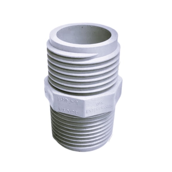 Van Enterprises PVC Garden Hose Adapter (Male 3/4" NPTx 3/4" GHT)