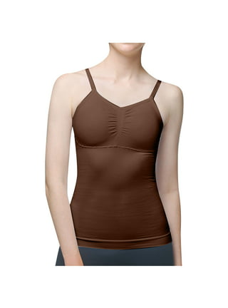 FALEXO Women's Shapewear Tank Tops Slimming Tummy Control Padded Seamless  Compression Body Shaper Top Plus Size 