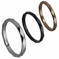 thumbnail image 1 of Tungsten Ring with Diamond Cuts - GreenGold, 1 of 1