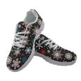 thumbnail image 2 of COEQINE Snowflake Red Blue Black Women Sneakers Christmas Running Athletic Shoes Anti-Slip White Sole Tennis Footwear Breathable Soft Training Shoes Xmas Mens Footwear, 2 of 7