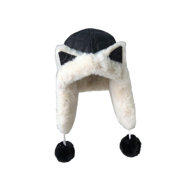Gorro de invierno Salvador para mujer con orejeras negro