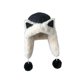 thumbnail image 1 of Gorro de invierno jinwen con orejas de animal y protección para las orejas Negro, 1 of 8