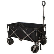 XCJDILAO Folding Wagon Heavy Duty Utility Beach Wagon Cart for Sand with Big Wheels Adjustable Handle&Drink Holders for Shopping Camping Garden and Outdoor