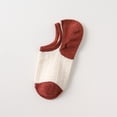 thumbnail image 1 of Calcetines náuticos de verano para mujer, transpirables, finos, de colores contrastantes, invisibles, de algodón, de caña baja y poco profundos, 1 of 6