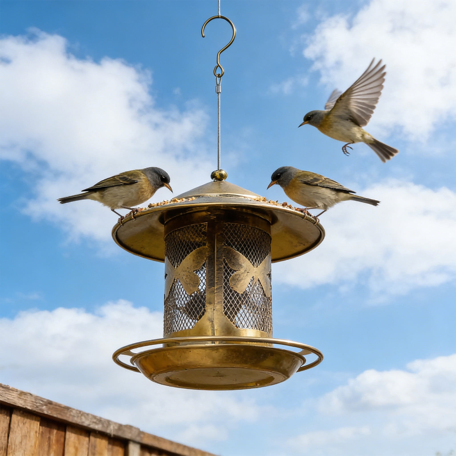 Hummingbirds Feeder Suitable For Outdoor Gardens And Patios Metal Crafts Butterflys Feeder Birds Wrought Iron Feeder