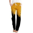 thumbnail image 1 of VEKDONE Womens Linen Long Pants Yellow S, 1 of 5