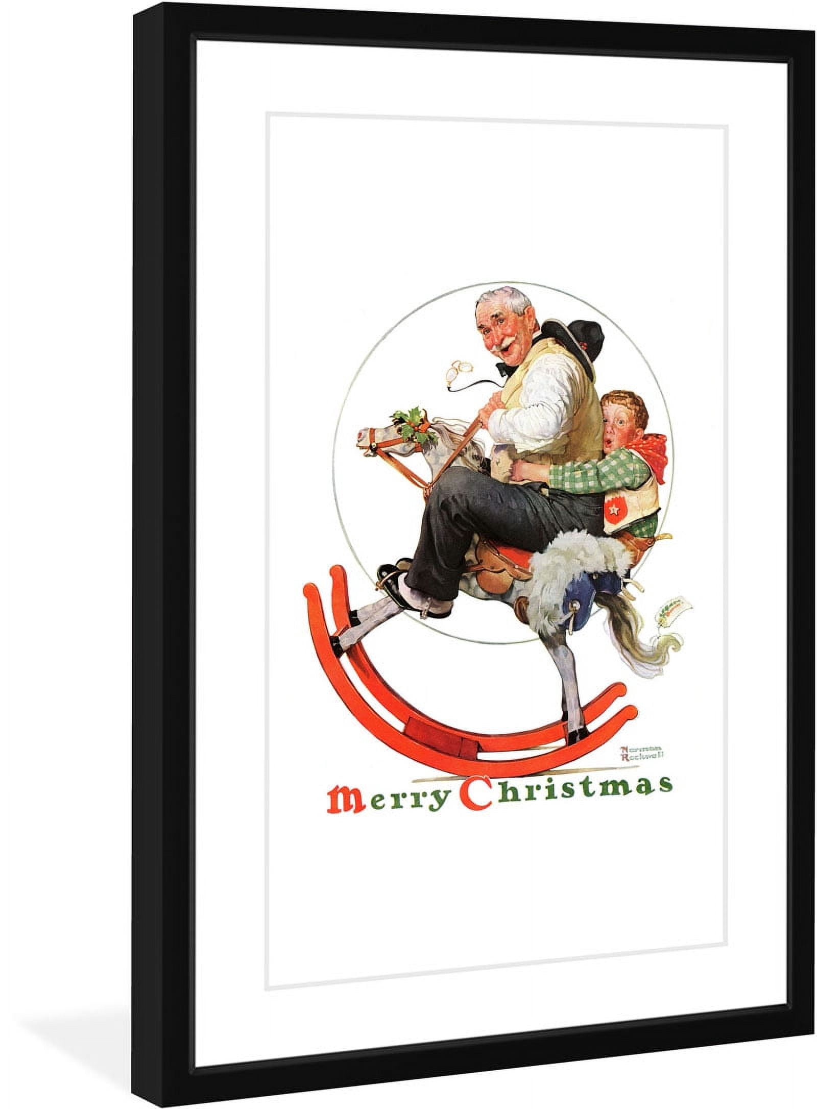 Marmont Hill Inc Norman Rockwell 'Gramps on Rocking Horse' Marmont Hill Framed Art Print - Multi-color