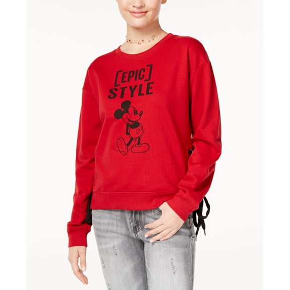 Freeze 24 7 Juniors Mickey Graphic Lace Up Sweatshirt Red XL