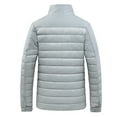 thumbnail image 6 of Herrnalise Men's Fashion Jacket Stand Collar Lightweight Padded Jacket Winter Warm Jacket Casual Coat Gray, 6 of 6